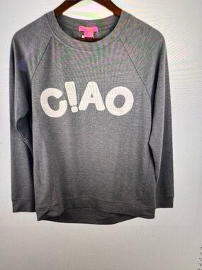 Isaac mizraho Gray 'C!AO' Graphic Sweatshirt squince